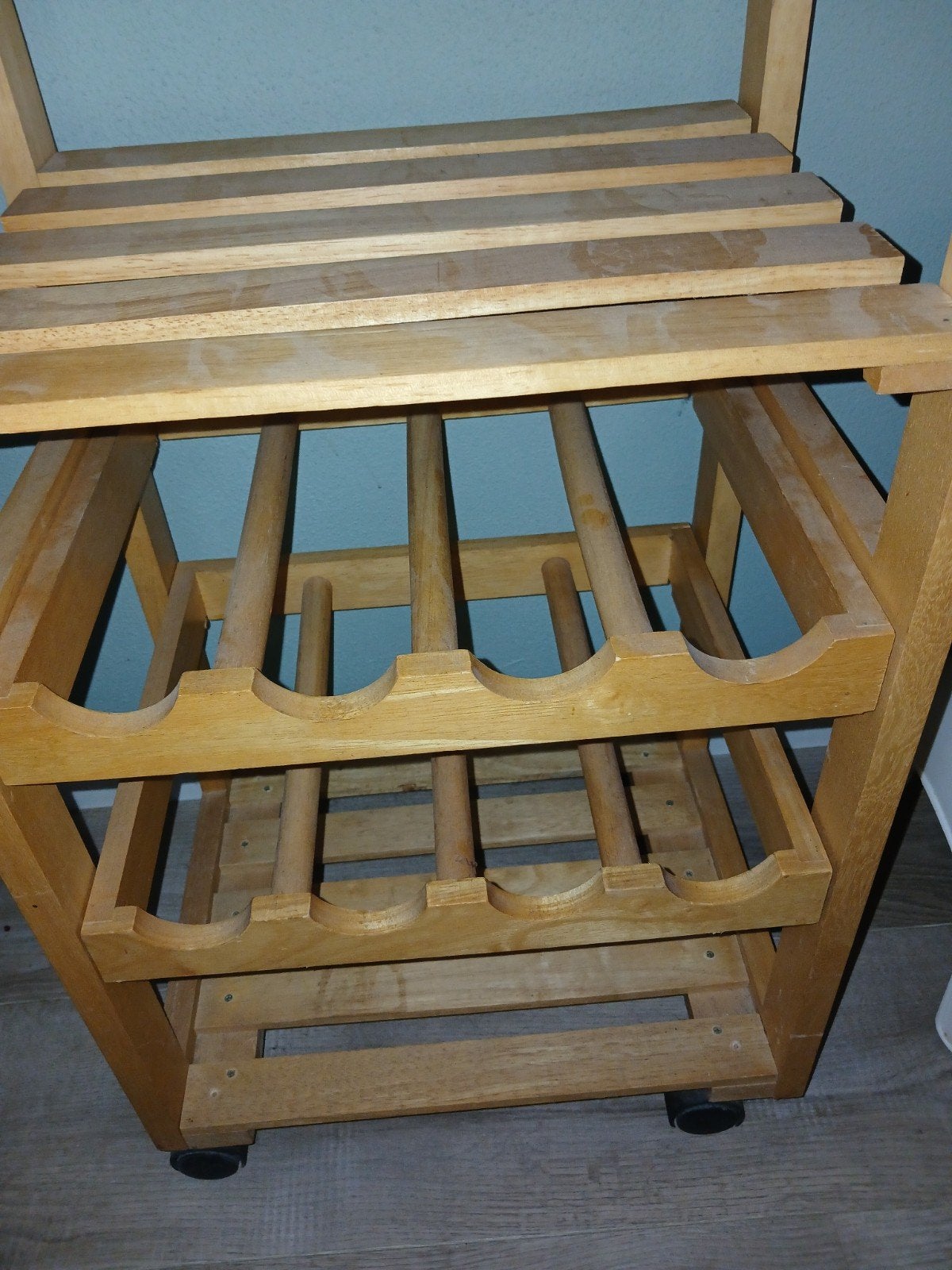 Houten trolley op wieltjes, Ophalen, Hout