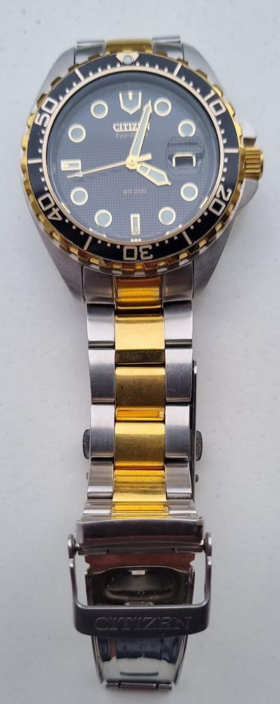 Citizen Eco-Drive heren duikhorloge., Sieraden, Tassen en Uiterlijk, Horloges | Heren, Ophalen of Verzenden, Nieuw, Leer, Overige merken