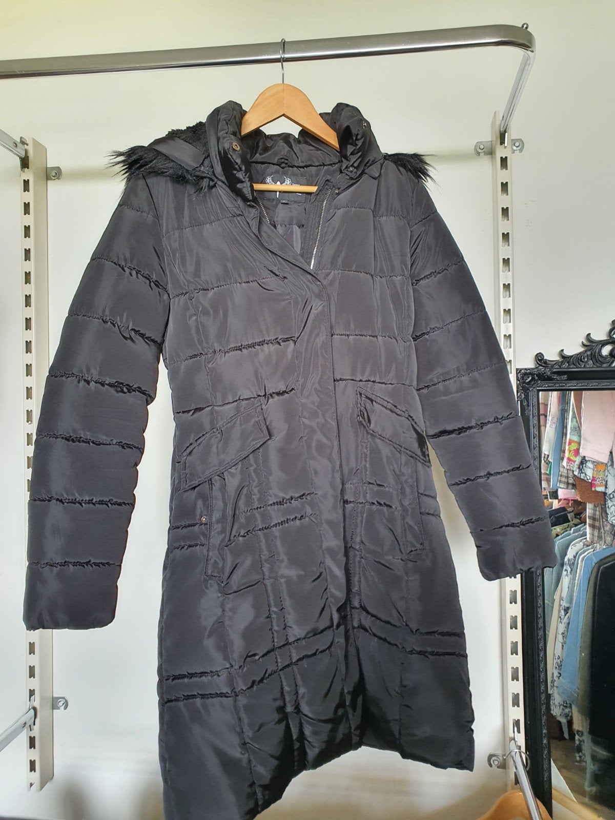 Zwarte jas maat s, Kleding | Dames, Jassen | Winter, Ophalen of Verzenden, Zo goed als nieuw, Zwart