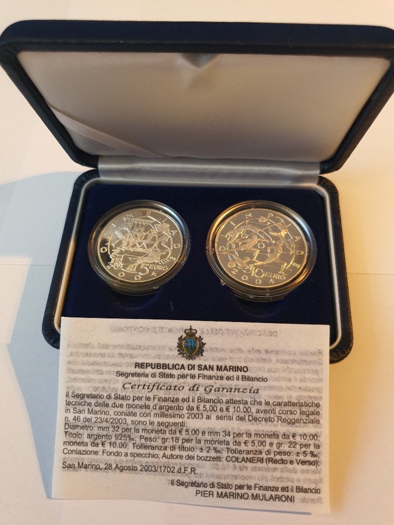 Euro muntset San Marino 2003, Postzegels en Munten, Munten | Europa | Euromunten, Setje, Zilver, San Marino, Overige waardes