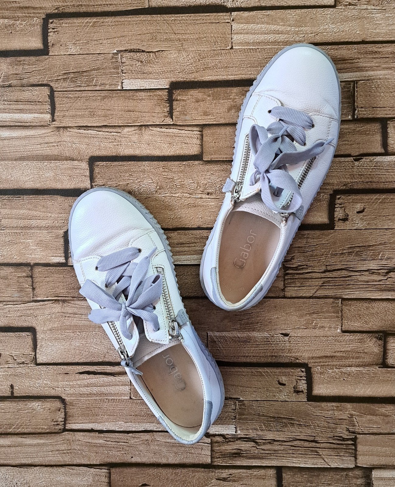 Gabor leren sneakers, maat 37,5, Kleding | Dames, Verzenden, Wit, Gabor, X