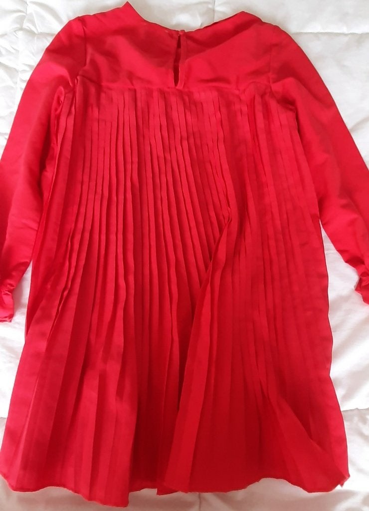 WE Fashion rode jurk meisjes maat 122/128, Meisje, Ophalen of Verzenden, Zo goed als nieuw, Jurk of Rok