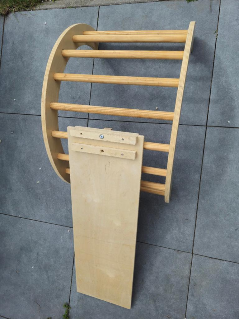 Houten klimboog met glijbaan, Kinderen en Baby's, Speelgoed | Houten speelgoed, Ophalen, Gebruikt