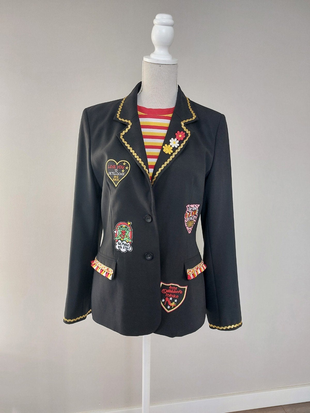 Oeteldonk jasje in maat S - 36/38 ❤️🤍💛, Maat 38/40 (M), Mexx, Carnaval, Ophalen of Verzenden