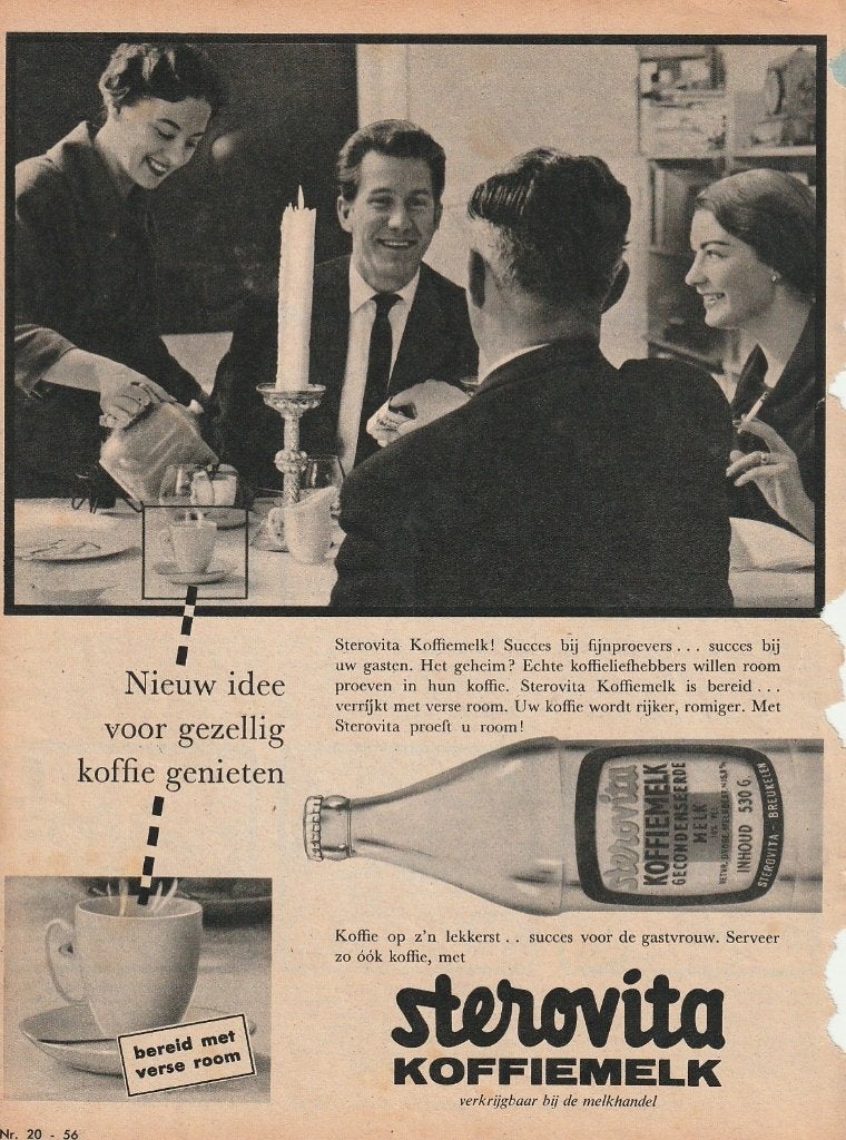 Retro reclame 1959 Sterovita zuivel  succes bij fijnproevers, Verzenden, Overige typen