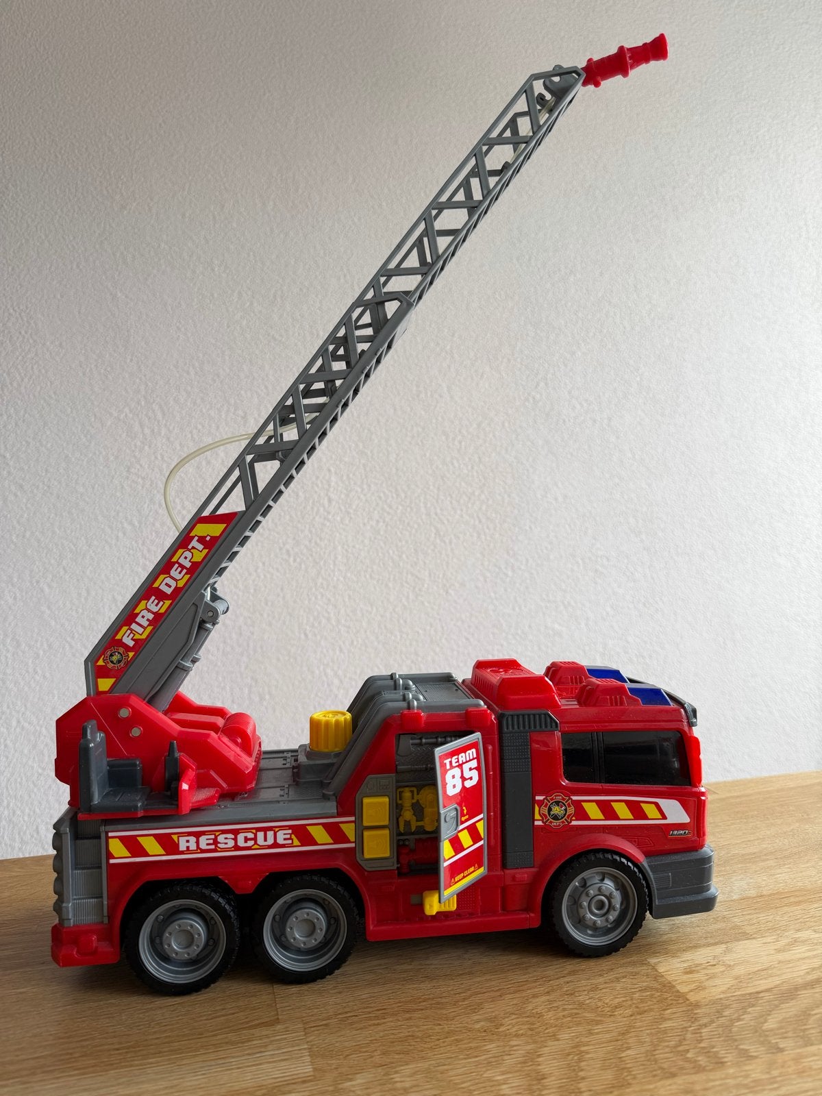 Dickie Toys - Brandweerwagen met uitschuifbare ladder, Ophalen, Gebruikt