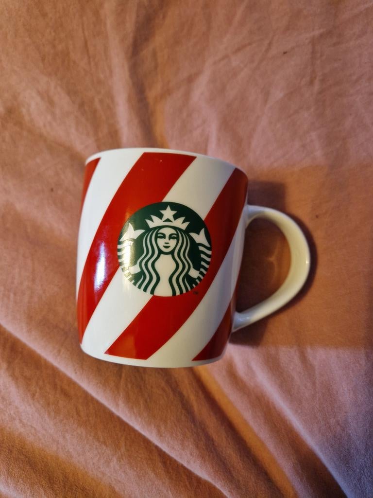 Starbucks Kerst Beker - Rood/Wit Gestreepte Mok, Ophalen of Verzenden, Zo goed als nieuw