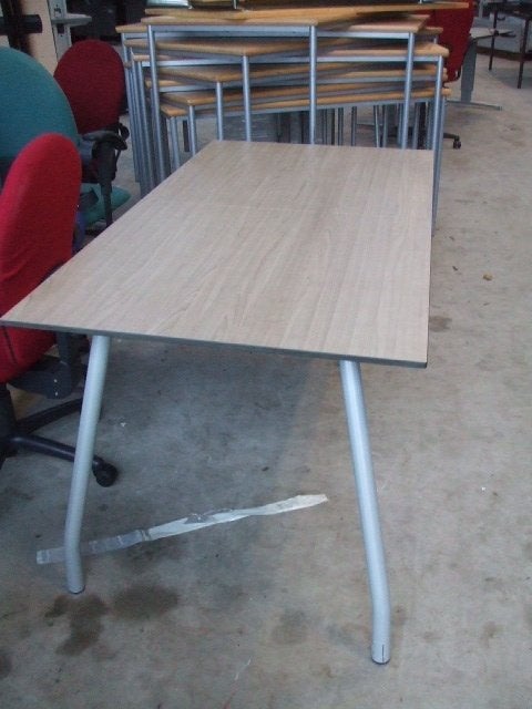 In hoogte verstelbaar Werktafel/ Bureau Ateliertafel, Ophalen, Gebruikt, -, -