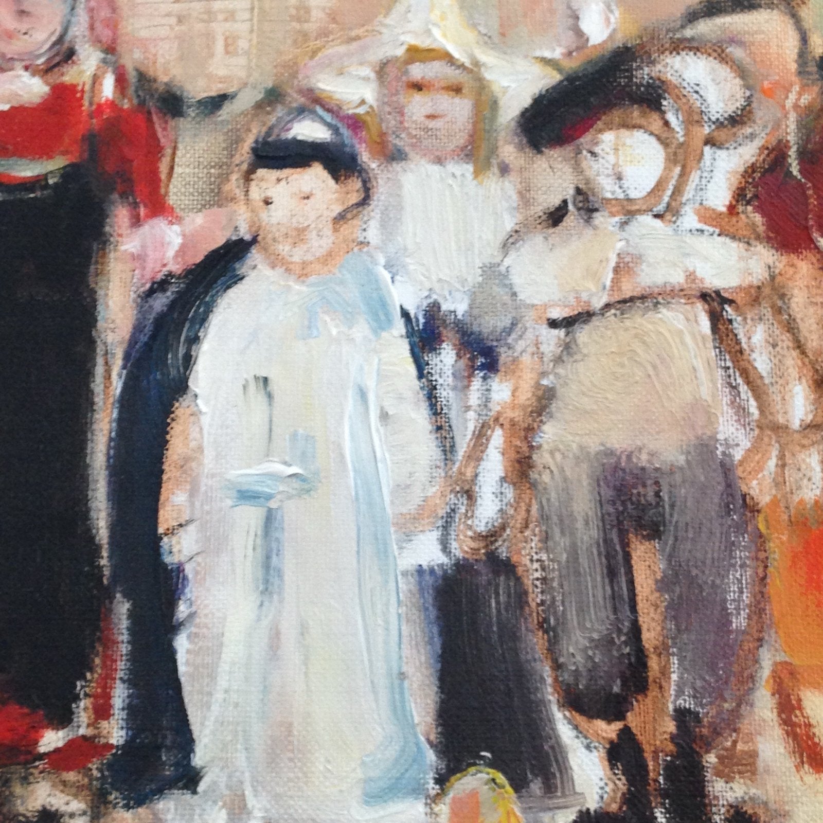 Schilderij van Johannes van Vugt - Kinderen in Klederdracht, Antiek en Kunst, Kunst | Schilderijen | Klassiek, Ophalen, Origineel werk