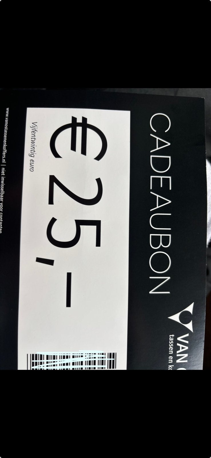 cadeaubon van van Os