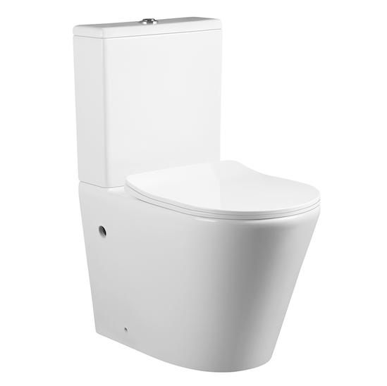OP=OP Complete toiletset, Staand, Glans wit, Rimless, Tara, Ophalen of Verzenden, Nieuw, Wit, Steen/keramiek