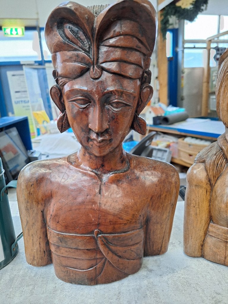 Balinese Beelden, Antiek en Kunst, Buste, Ophalen of Verzenden, Handgemaakt, 20 - 50 cm