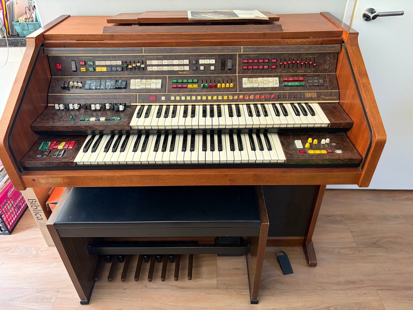Farfisa Pergamon Orgel, Ophalen, Zo goed als nieuw, 2 klavieren, Orgel