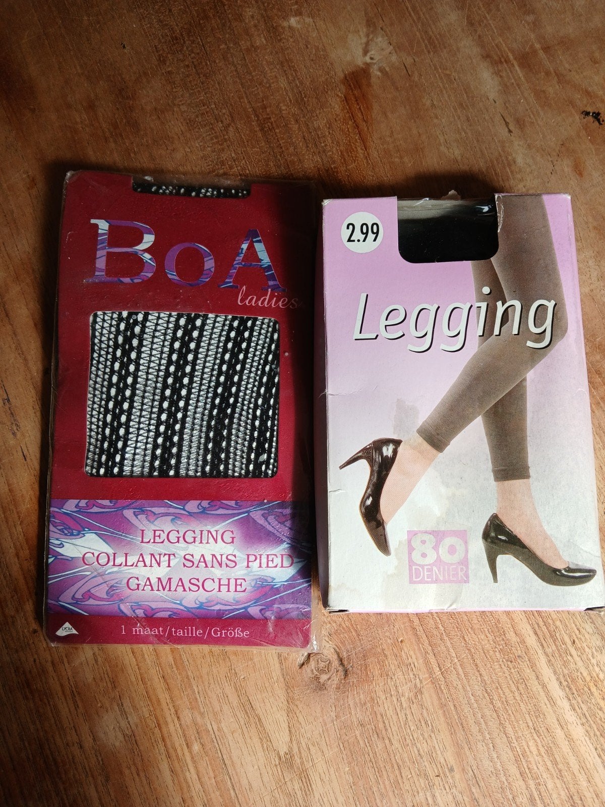 Nieuwe leggings - 2 stuks, Kleding | Dames, Leggings, Maillots en Panty's, Legging, Maat 36/38 (S), Zwart, Nieuw
