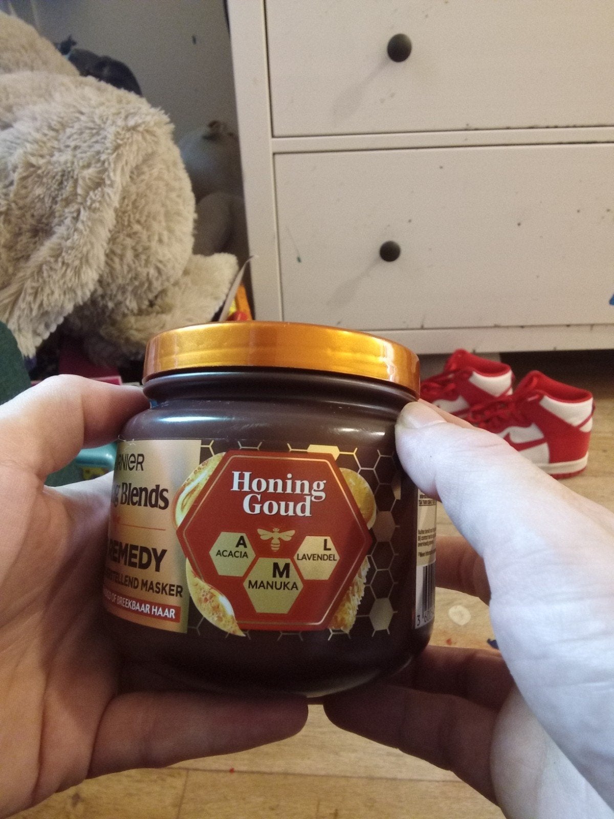 nieuwe haarmasker loving blends 340ML, Ophalen of Verzenden, Nieuw, Overige kleuren, Overige materialen