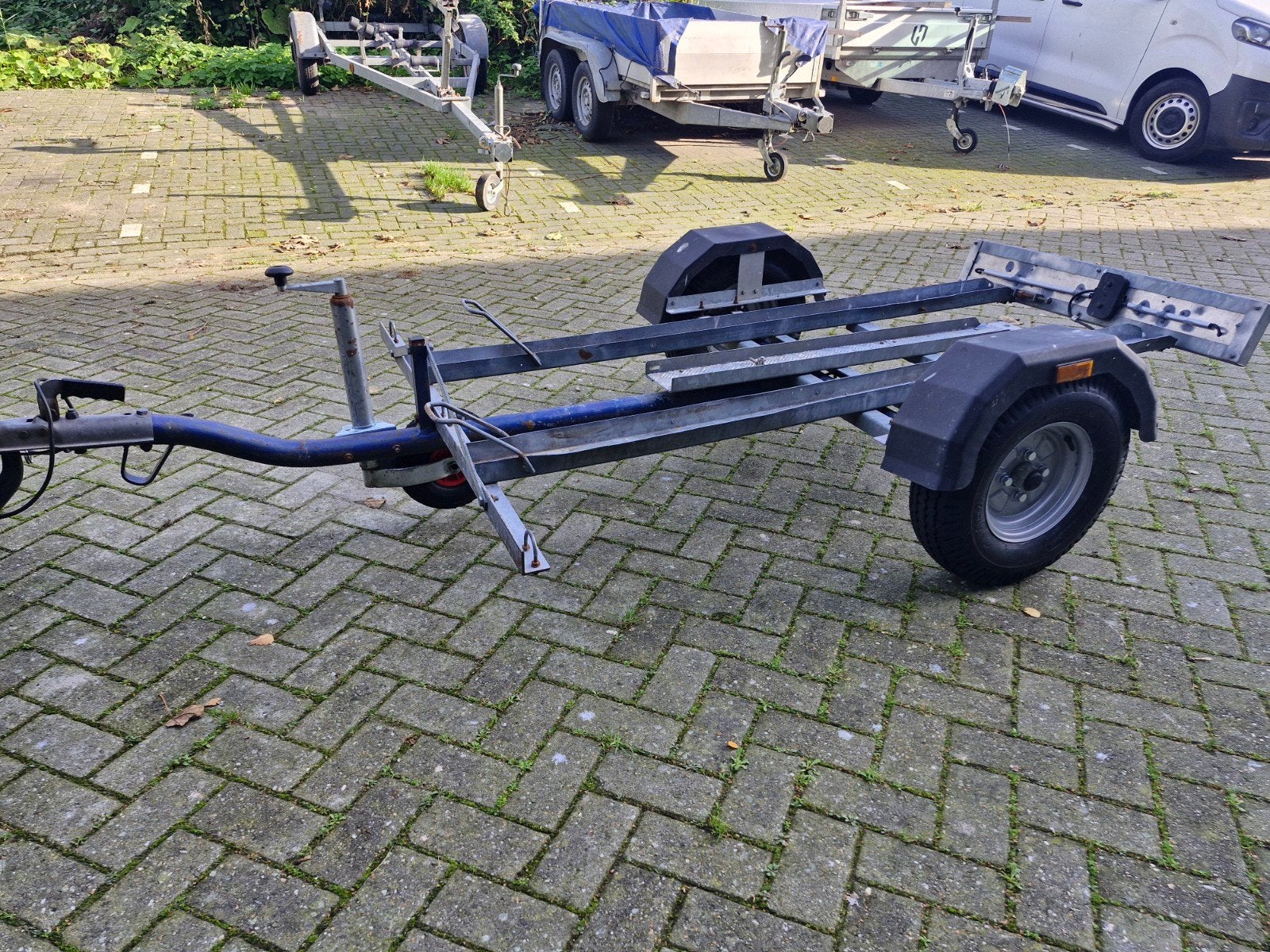 Motortrailer voor 2 motoren/scooters/crossmotoren, Ophalen, Gebruikt