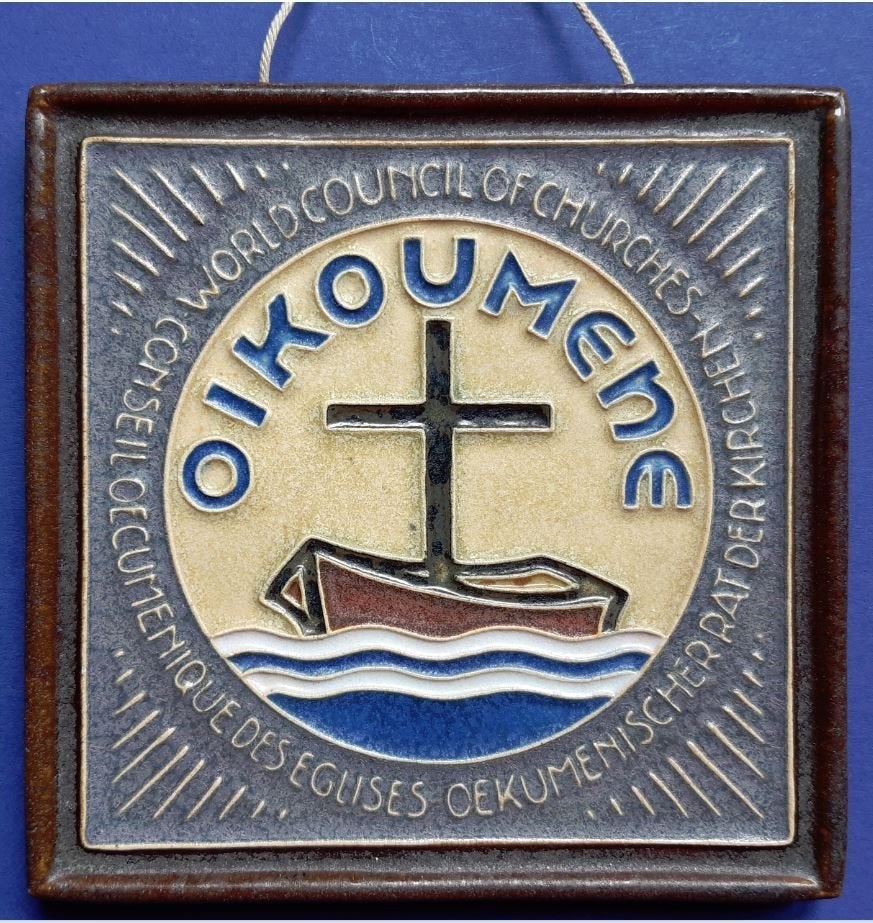 Porceleyne Fles 1948 Oikumene Amsterdam Cloisonné tegel (9), Ophalen of Verzenden