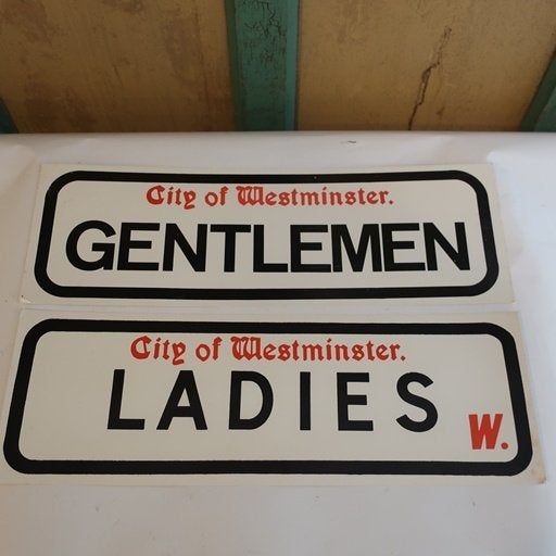 London Ladies Gentlemen wandplaat karton SET PRIJS, 46 cm, Papier/karton, Decoratieobject, Ophalen of Verzenden