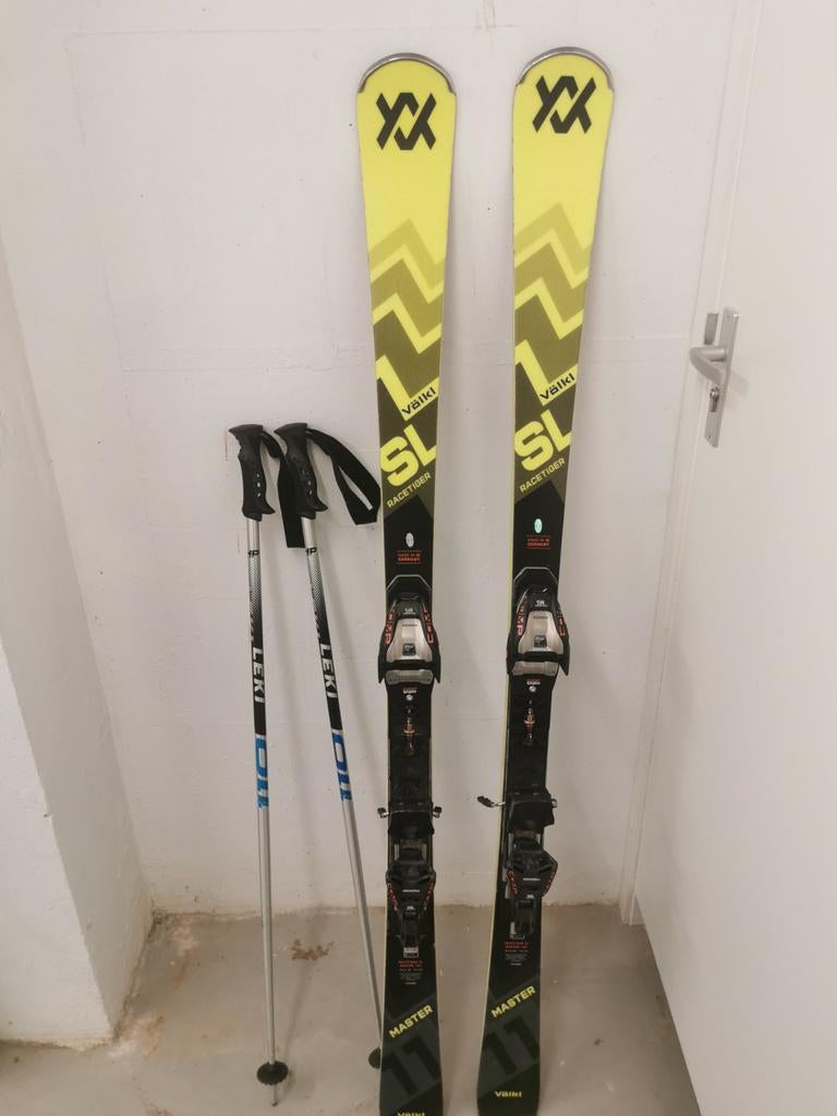 Volkl Racetiger SL 155cm met Marker Comp 16 GW bindingen, Overige merken, 140 tot 160 cm, Ophalen of Verzenden, Zo goed als nieuw