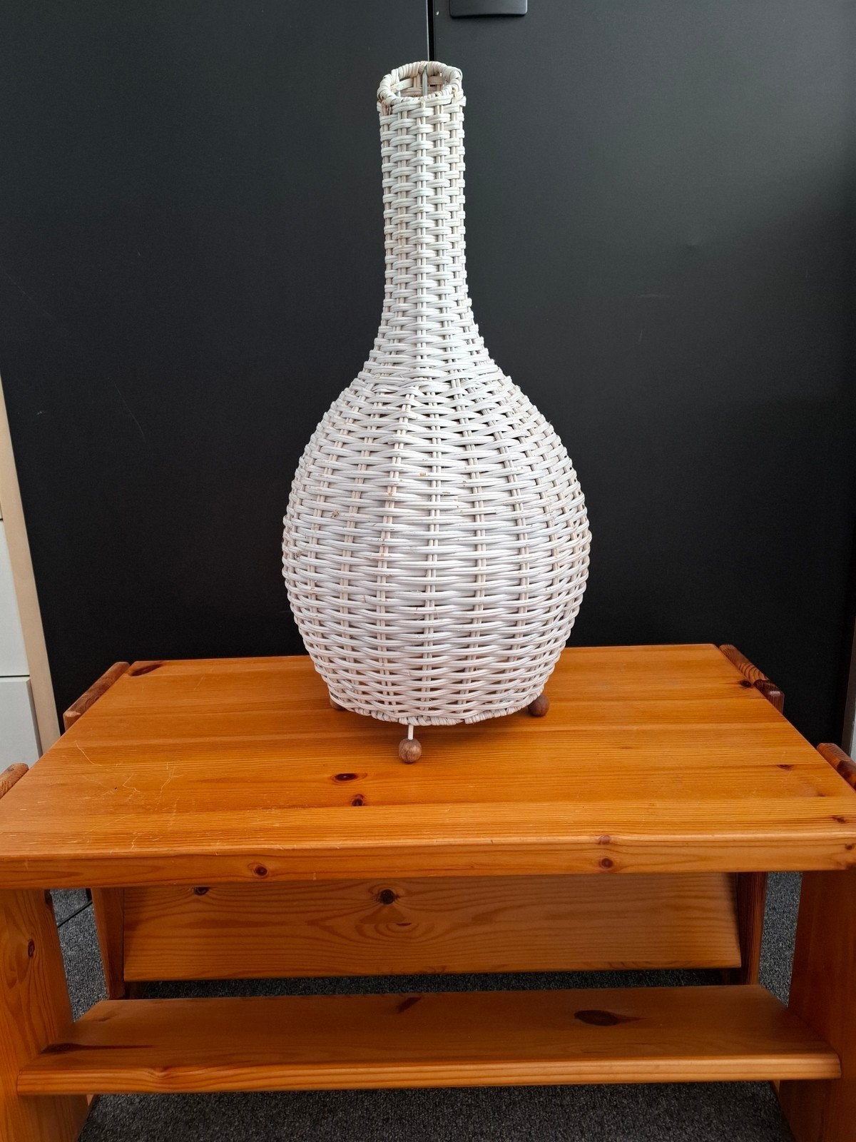 Vintage  rotan lamp., Overige materialen, Ophalen of Verzenden, Minder dan 50 cm, Gebruikt