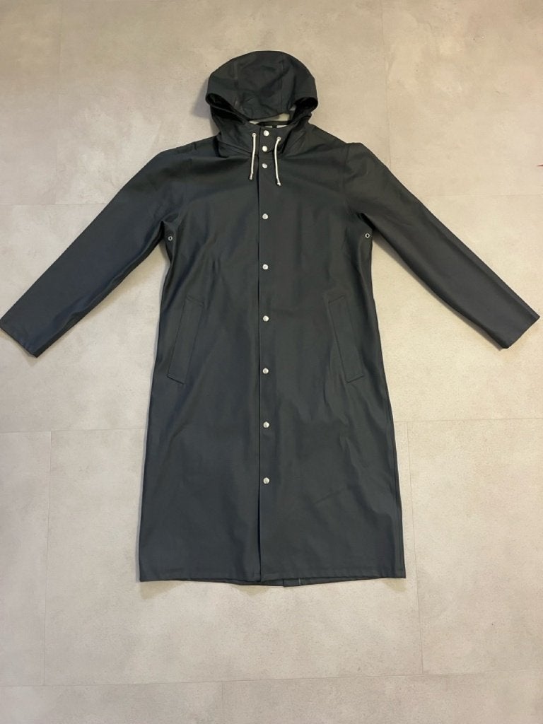 Stutterheim Stockholm Original regenjas – maat L, Verzenden, Zo goed als nieuw, Grijs, Maat 42/44 (L)