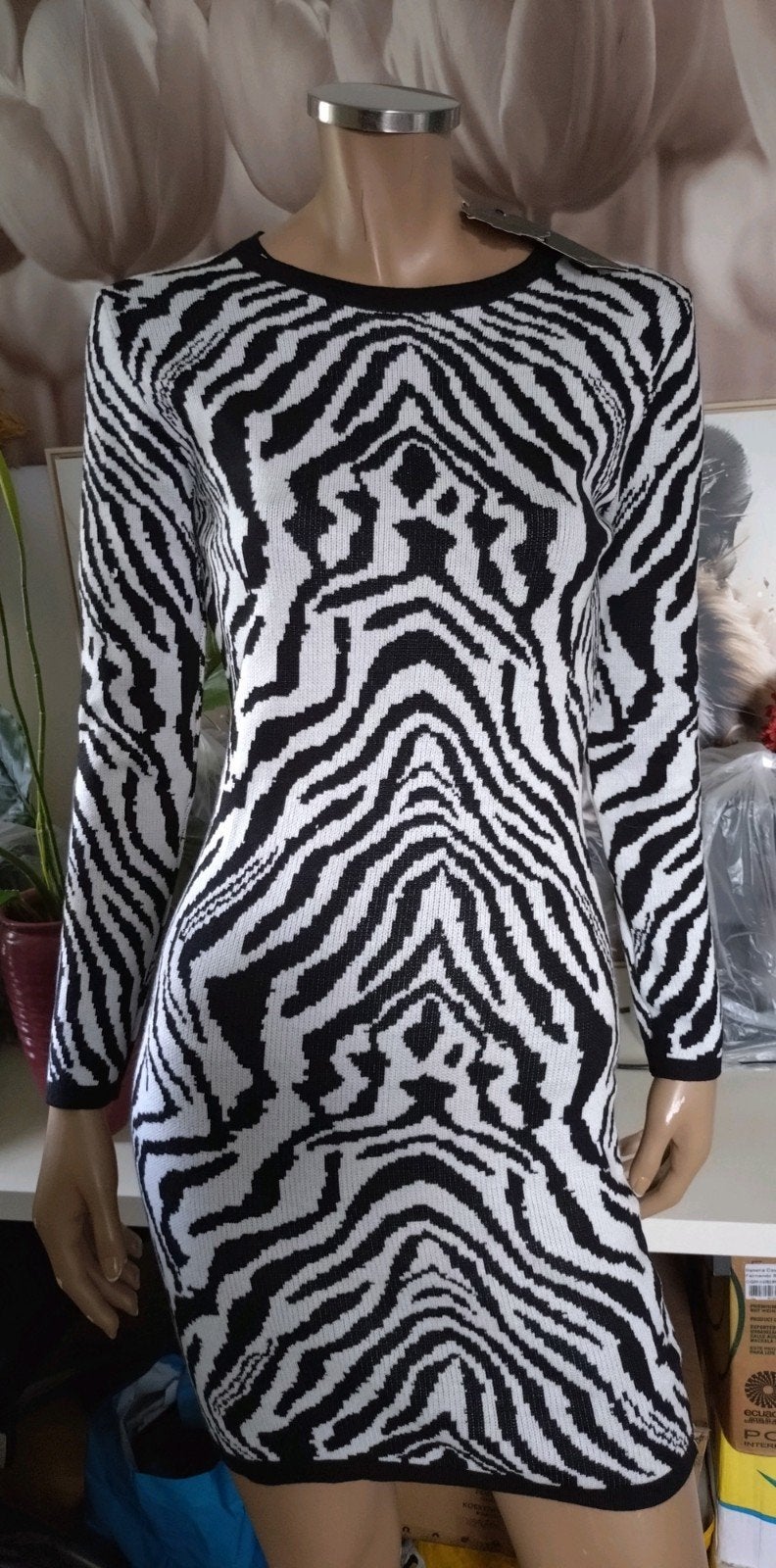 nieuwe fijnmazig gebreide jurk Flo Mode Paris maat 38 40, Maat 38/40 (M), Nieuw, Ophalen of Verzenden, Flo Mode Paris