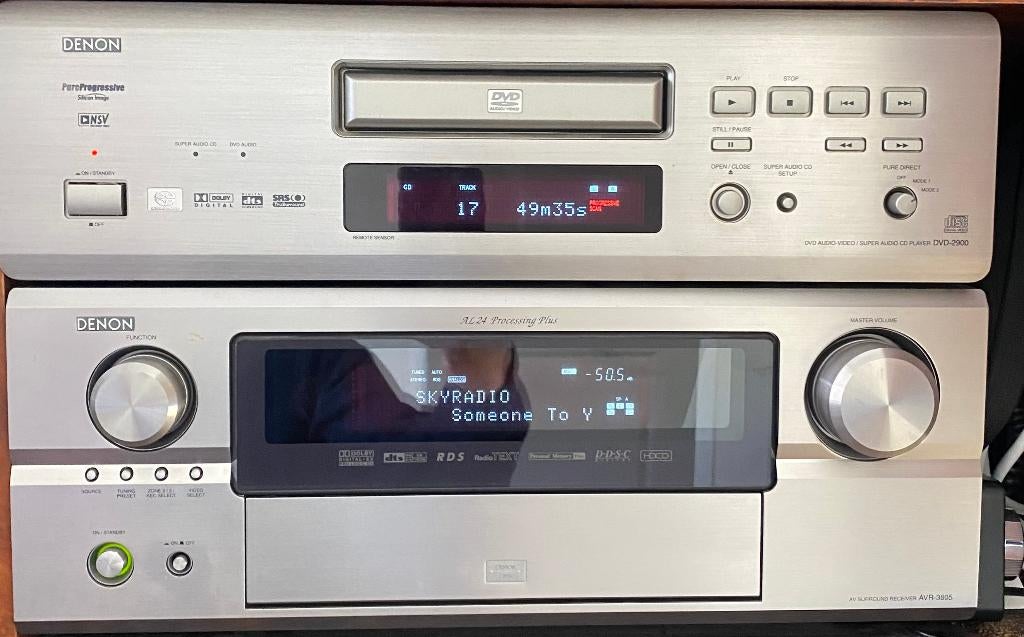 Denon AV Surround receiver en DVD speler, Audio, Tv en Foto, Versterkers en Receivers, Ophalen, Gebruikt, Denon, 120 watt of meer