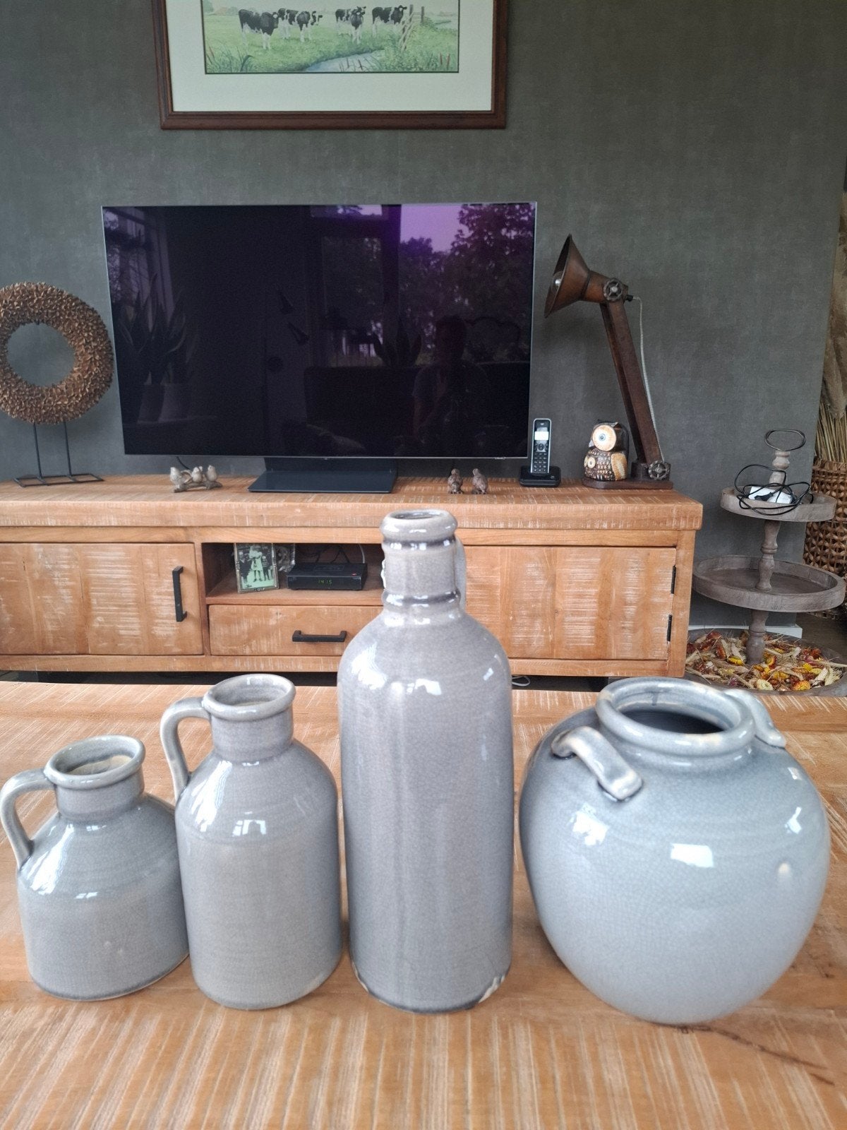 Vazen, Huis en Inrichting, Woonaccessoires | Vazen, Ophalen, Overige kleuren, Glas, Minder dan 50 cm