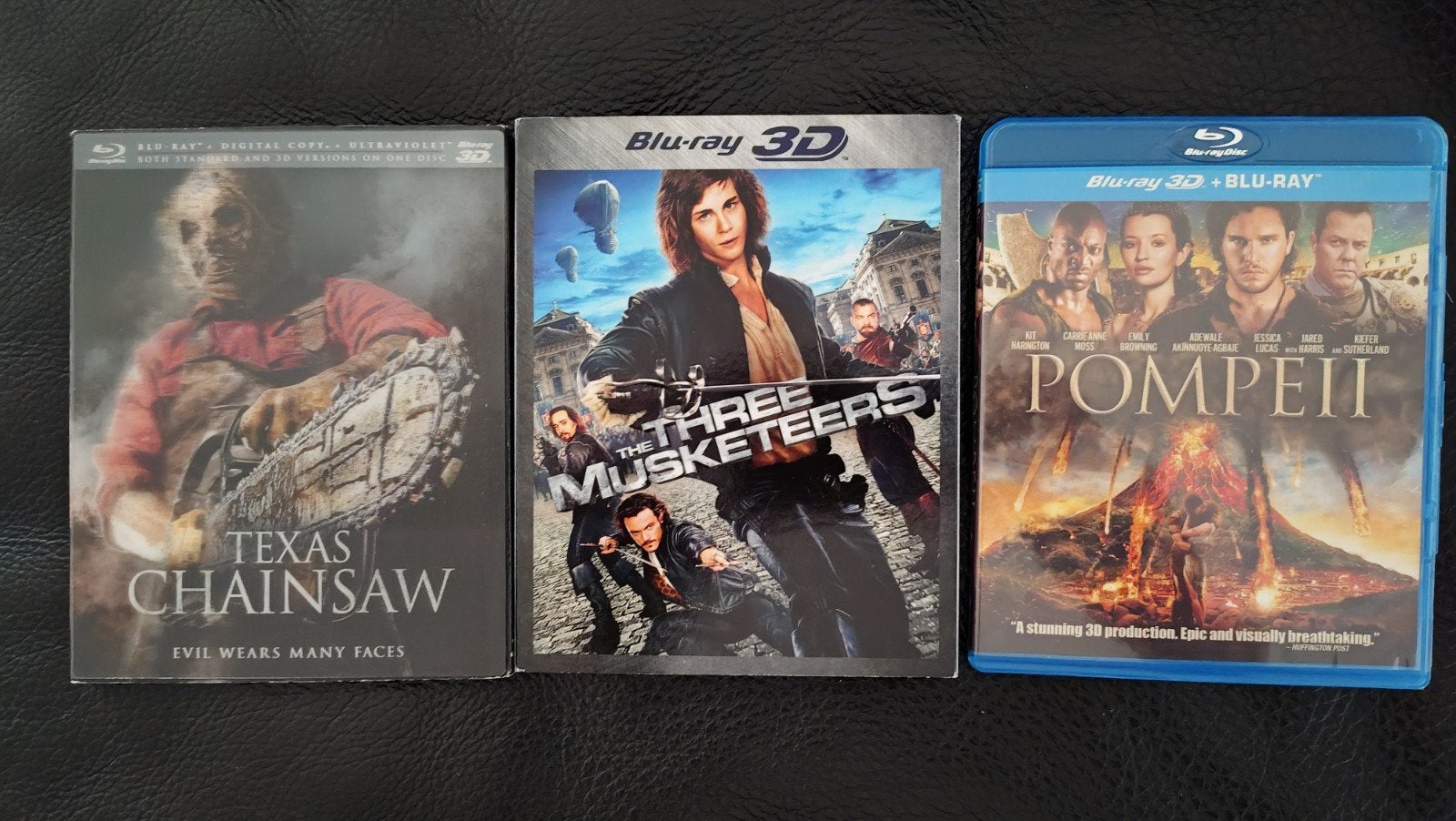 Pompeii, Texas Chainsaw, The Three Musketeers 3D Blu-ray (A), Cd's en Dvd's, Engels, Vanaf 16 jaar, Inclusief extra's, Verzenden