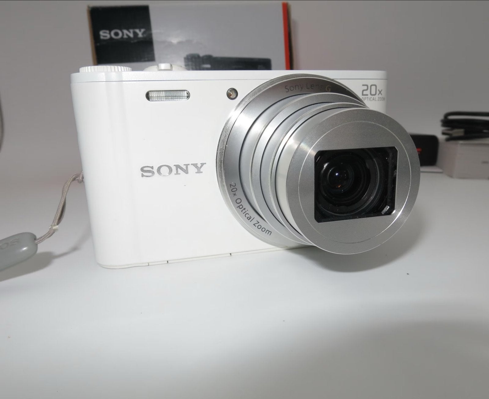 Sony DSC-WX350 Compactcamera - Wit, Audio, Tv en Foto, Gebruikt, Beeldstabilisatie, Ophalen of Verzenden, Compactcamera