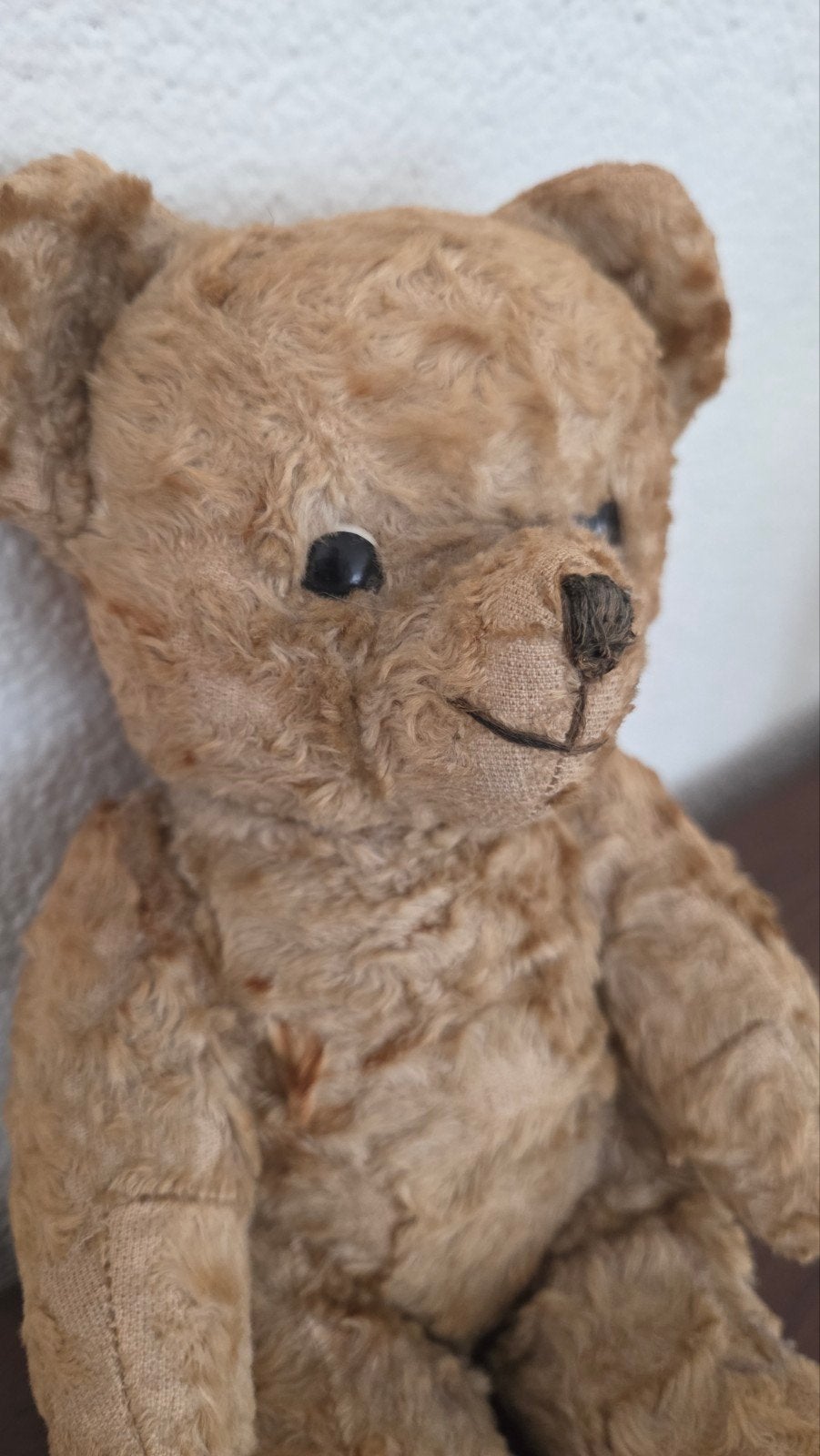 vintage  teddy beertje., Ophalen of Verzenden, Gebruikt, Stoffen beer, Overige merken