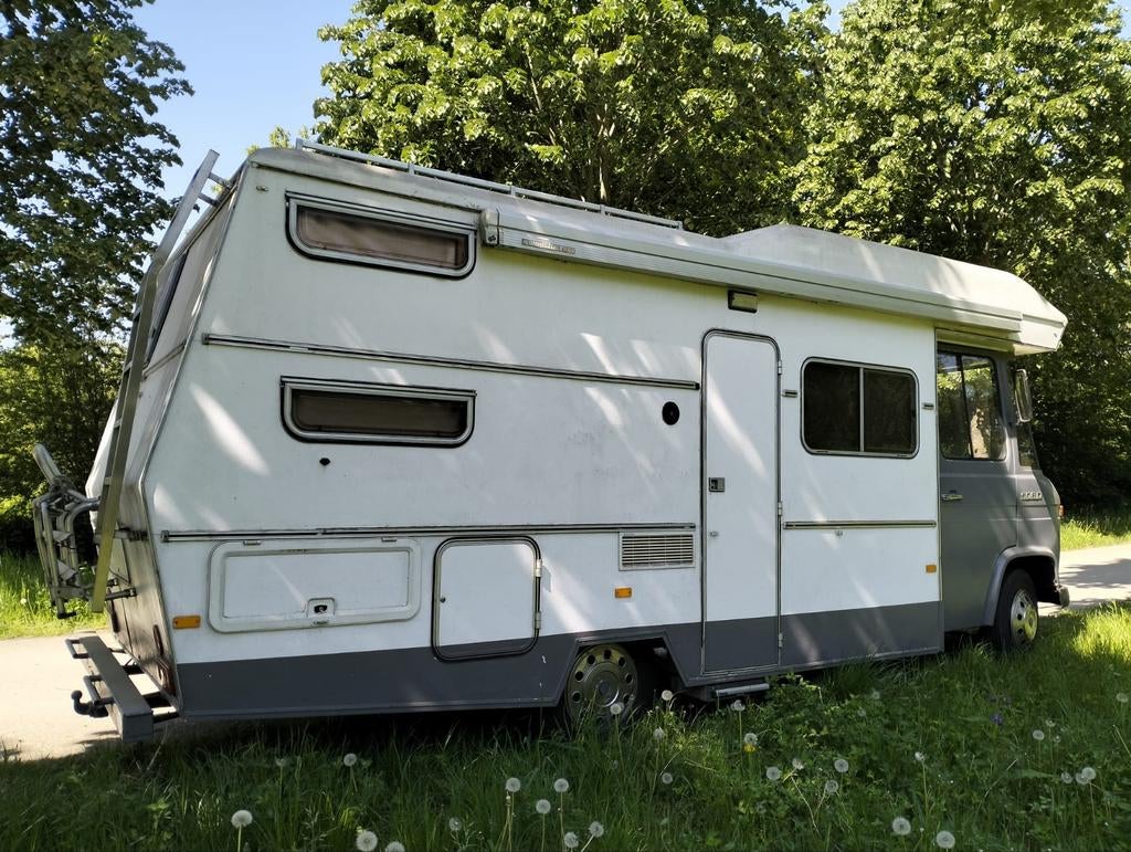 Mercedes 508 op Hanomag Henschel F40 KA onderstel (1973), Automaat, Buscamper of Camperbus, Diesel, Airconditioning