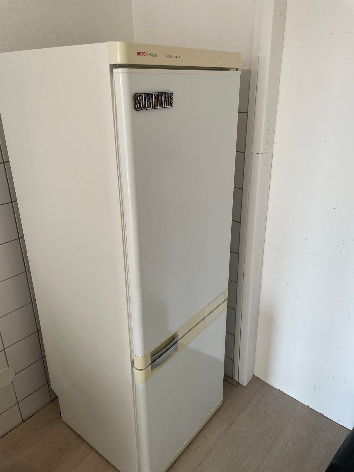 Bosch Koelkast met Vriezer - Goede Staat, Ophalen, 200 liter of meer, 60 cm of meer, Met aparte vriezer