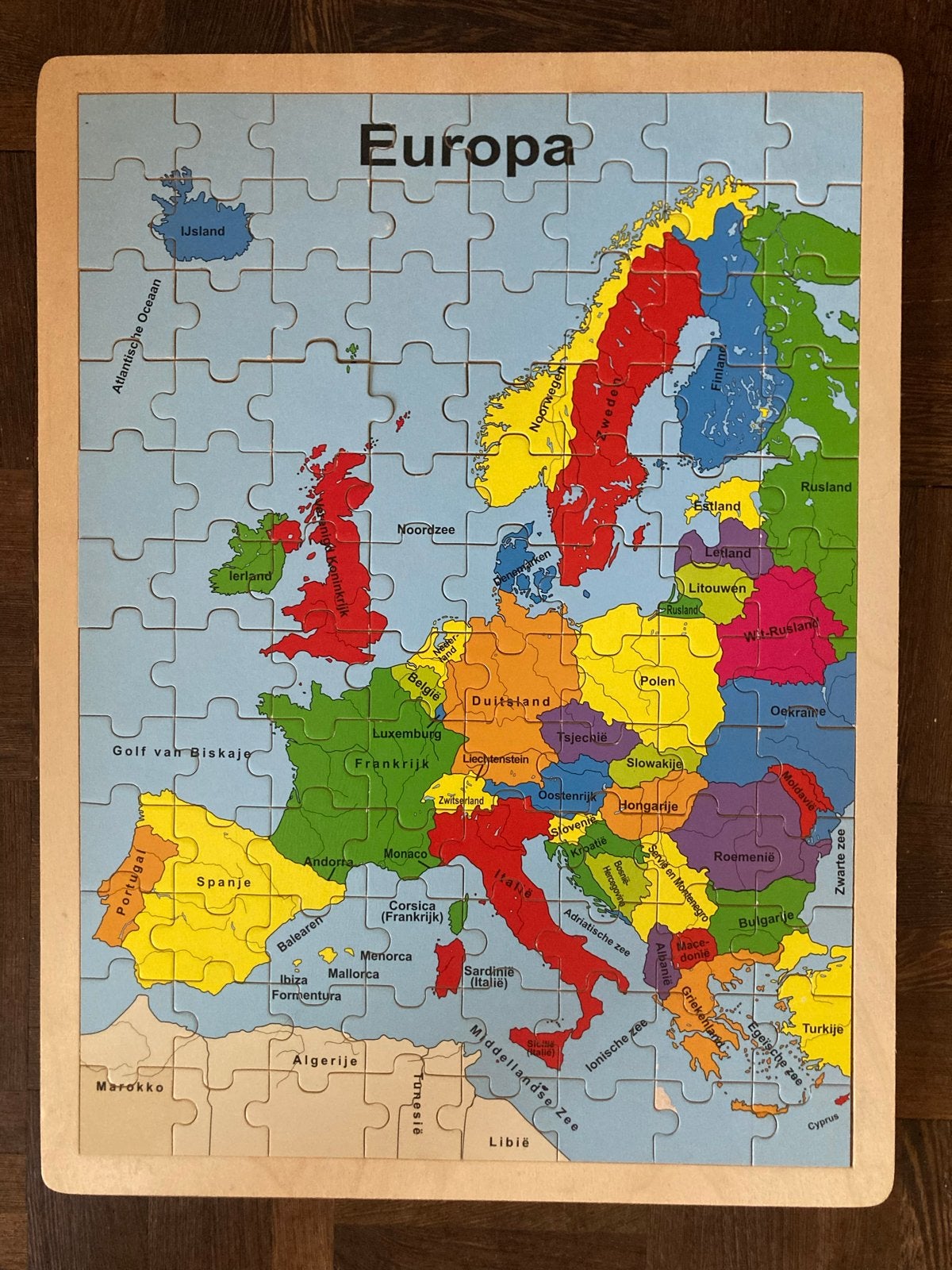 Europa Puzzel - Educatief en Compleet, Gebruikt, Van hout, 6 jaar of ouder, Meer dan 50 stukjes