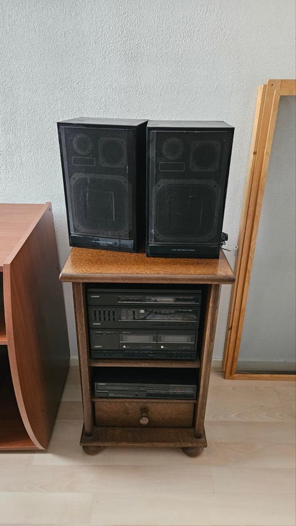 Erres stereo speler met meubel, Audio, Tv en Foto, Overige merken, Gebruikt, Tuner of Radio, Losse componenten