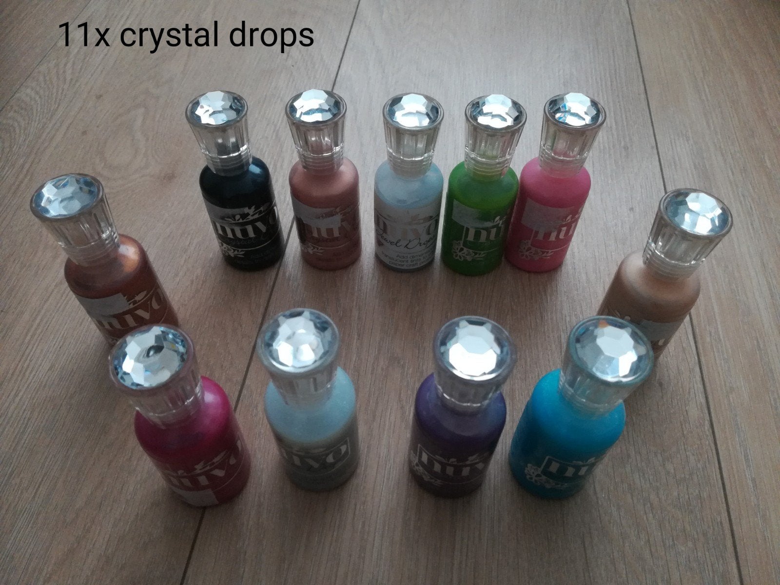 11x NUVO DROPS nieuw crystal drops dotpainting, Ophalen of Verzenden, Nieuw, Knutselmateriaal
