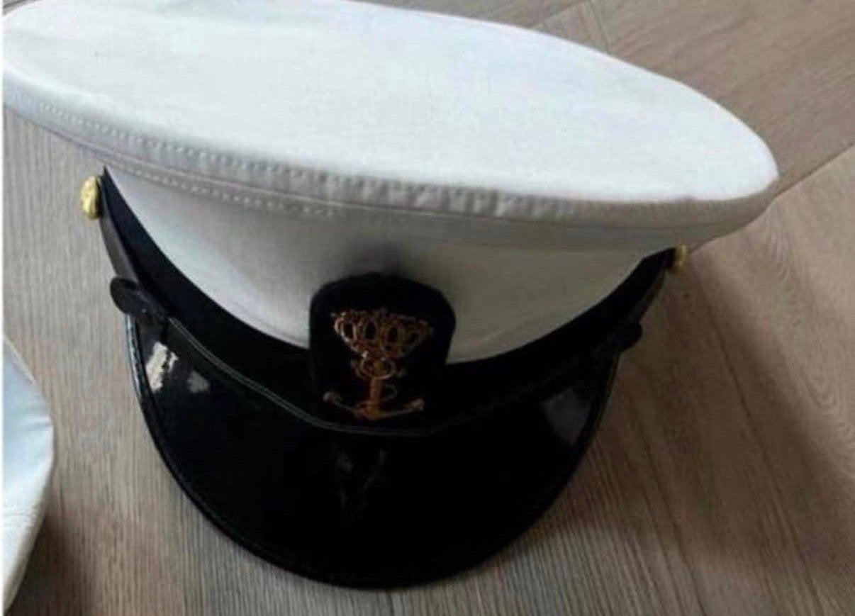 Officierspet van de Koninklijke Marine, Ophalen of Verzenden, Marine, Nederland, Embleem of Badge
