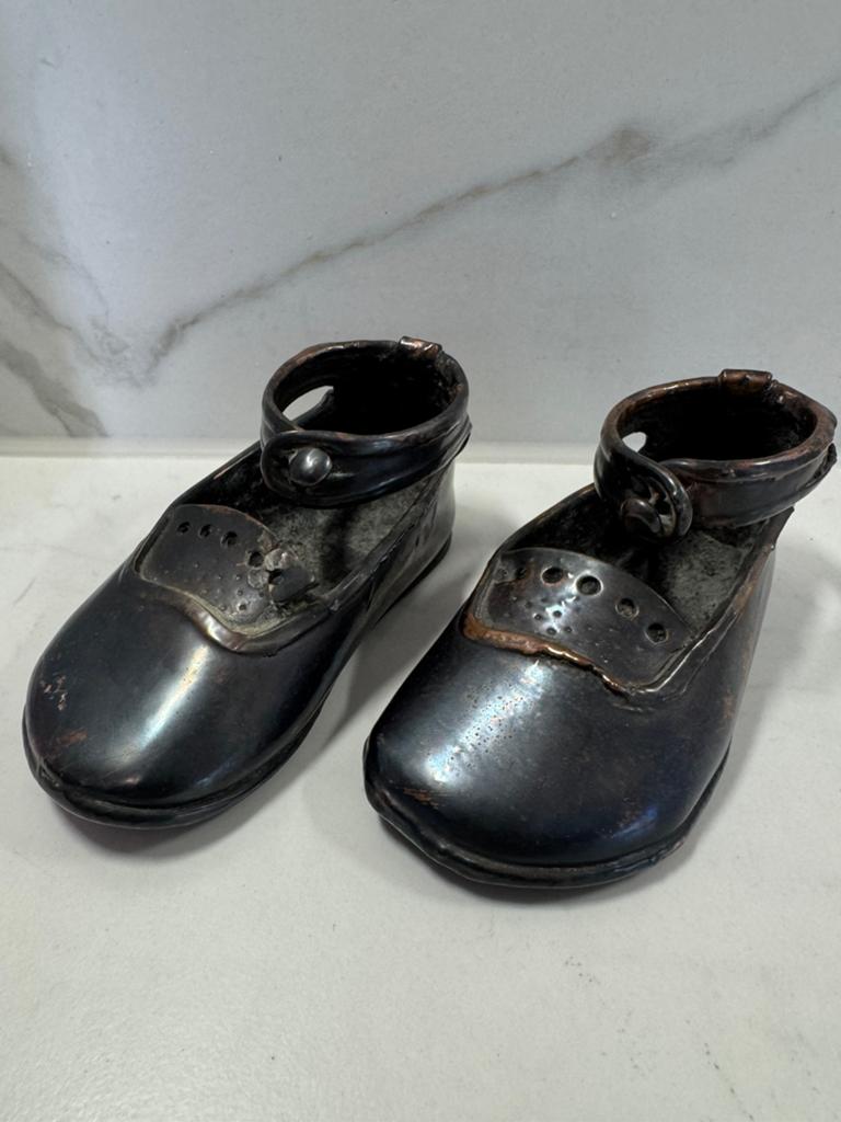 Vintage gebronseerde babyschoentjes nr. 918, Ophalen of Verzenden