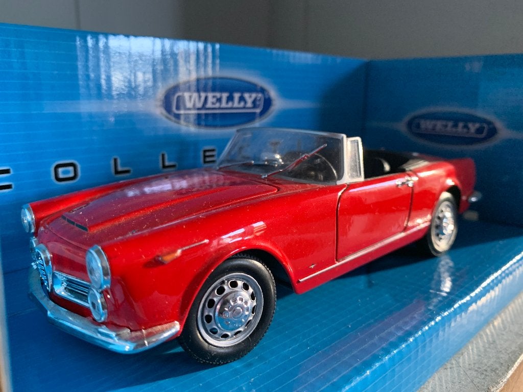 Alfa Romeo Spider 2600 - Welly - Jaren 60 - Schaal 1:24, Hobby en Vrije tijd, Modelauto's | 1:24, Ophalen of Verzenden, Nieuw