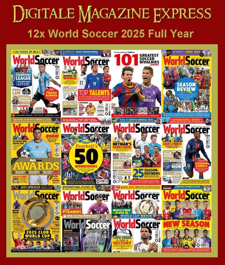 14x World Soccer Magazine 2025 Full Year, Verzenden, Nieuw, Sport en Vrije tijd