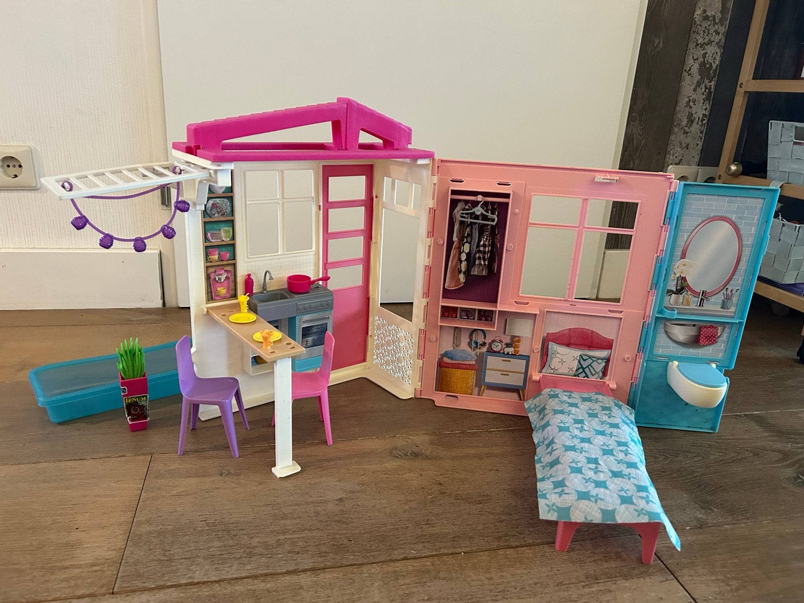 Barbie Droomhuis Speelset - Compleet en Opvouwbaar, Ophalen of Verzenden, Gebruikt, Barbie