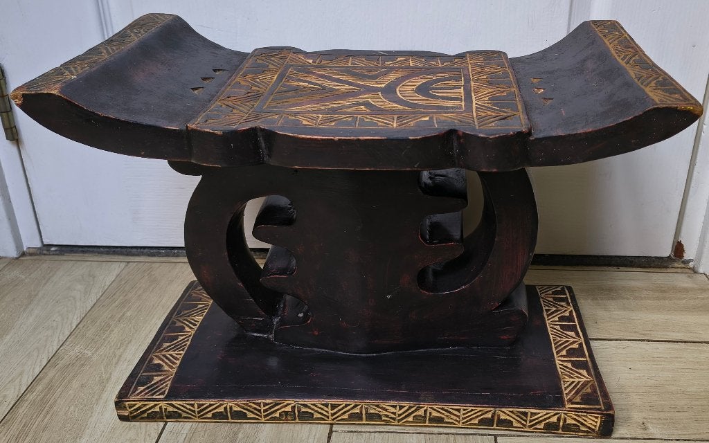 Ashanti-kruk uit Ghana, Antiek en Kunst, Gesneden, Afrika, Meerkleurig, Ophalen