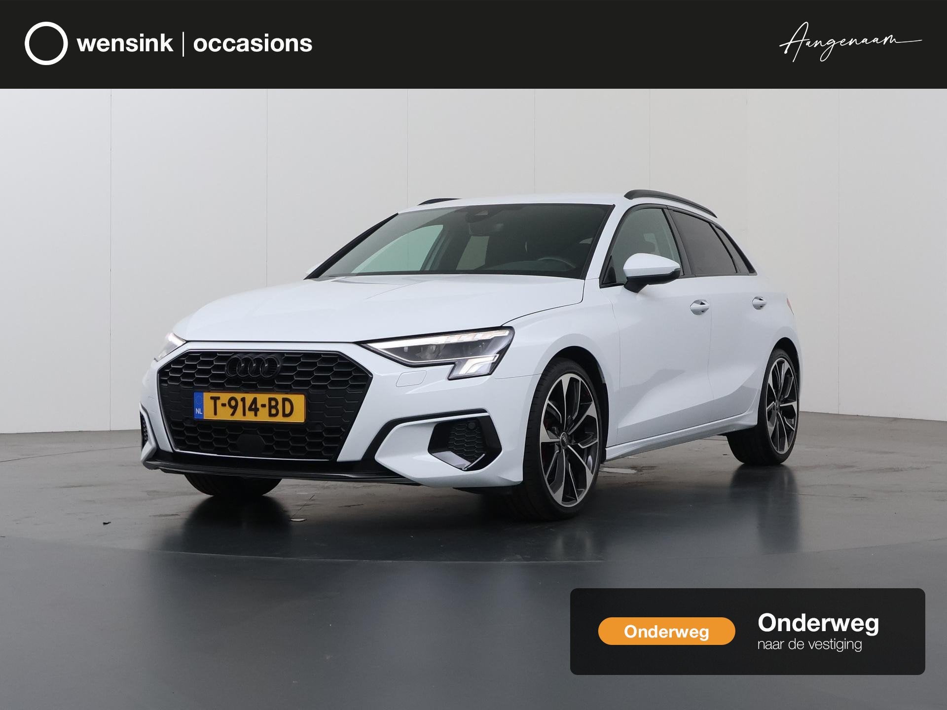 Audi A3 Sportback 35 TFSI Advanced edition | Afneembare Trek, Auto's, Stof, 4 cilinders, 150 pk, Wit