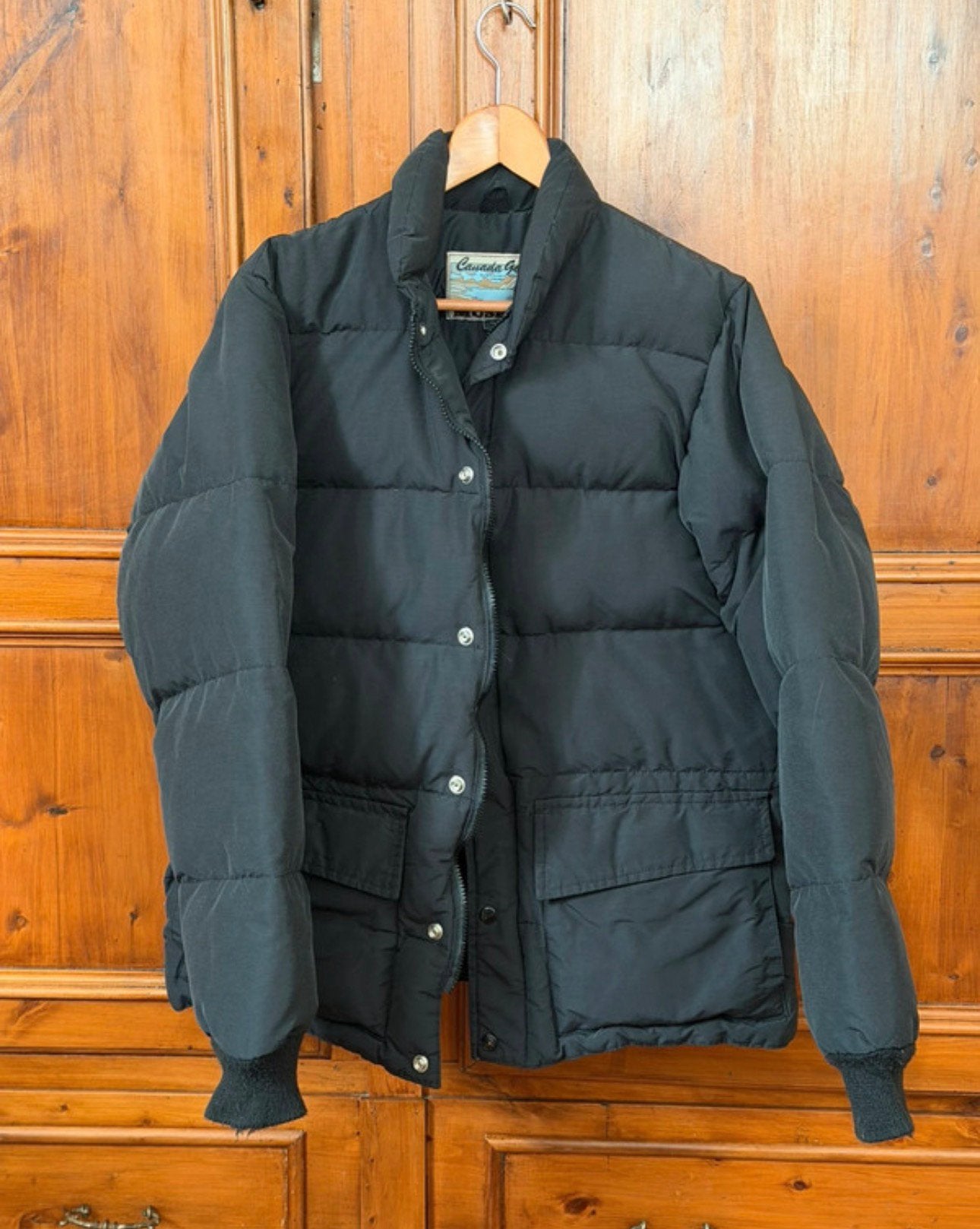Vintage Canada Goose jas x Museum - Late 80s - Maat M, Kleding | Heren, Ophalen, Zo goed als nieuw, Maat 48/50 (M), Zwart