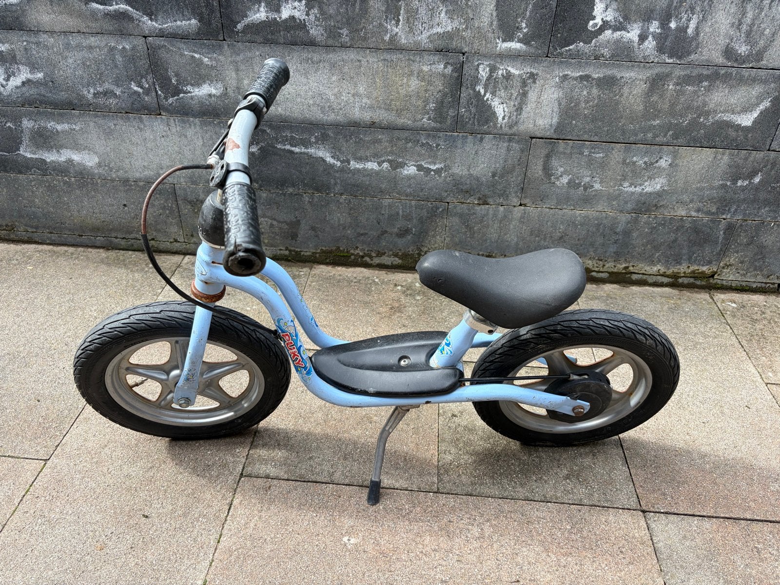 Puky loopfiets blauw, Ophalen, Gebruikt, Velgrem, Minder dan 16 inch