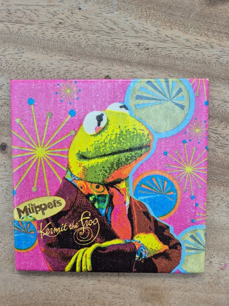 keramiek tegeltje kermit de kikker, Verzamelen, Ophalen of Verzenden, Zo goed als nieuw, Tv, Overige typen