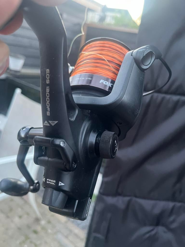 3x Fox EOS 12000 FS baitrunner, Watersport en Boten, Hengelsport | Karpervissen, Ophalen of Verzenden, Zo goed als nieuw, Molen