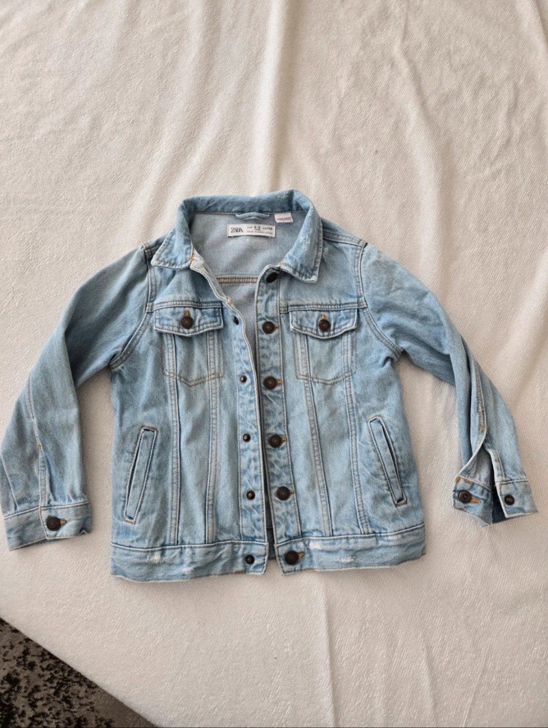 Spijkerjas zara maat 110 denim jasje jongens stoer jacket, Ophalen of Verzenden, Zo goed als nieuw, Jongen, Jas