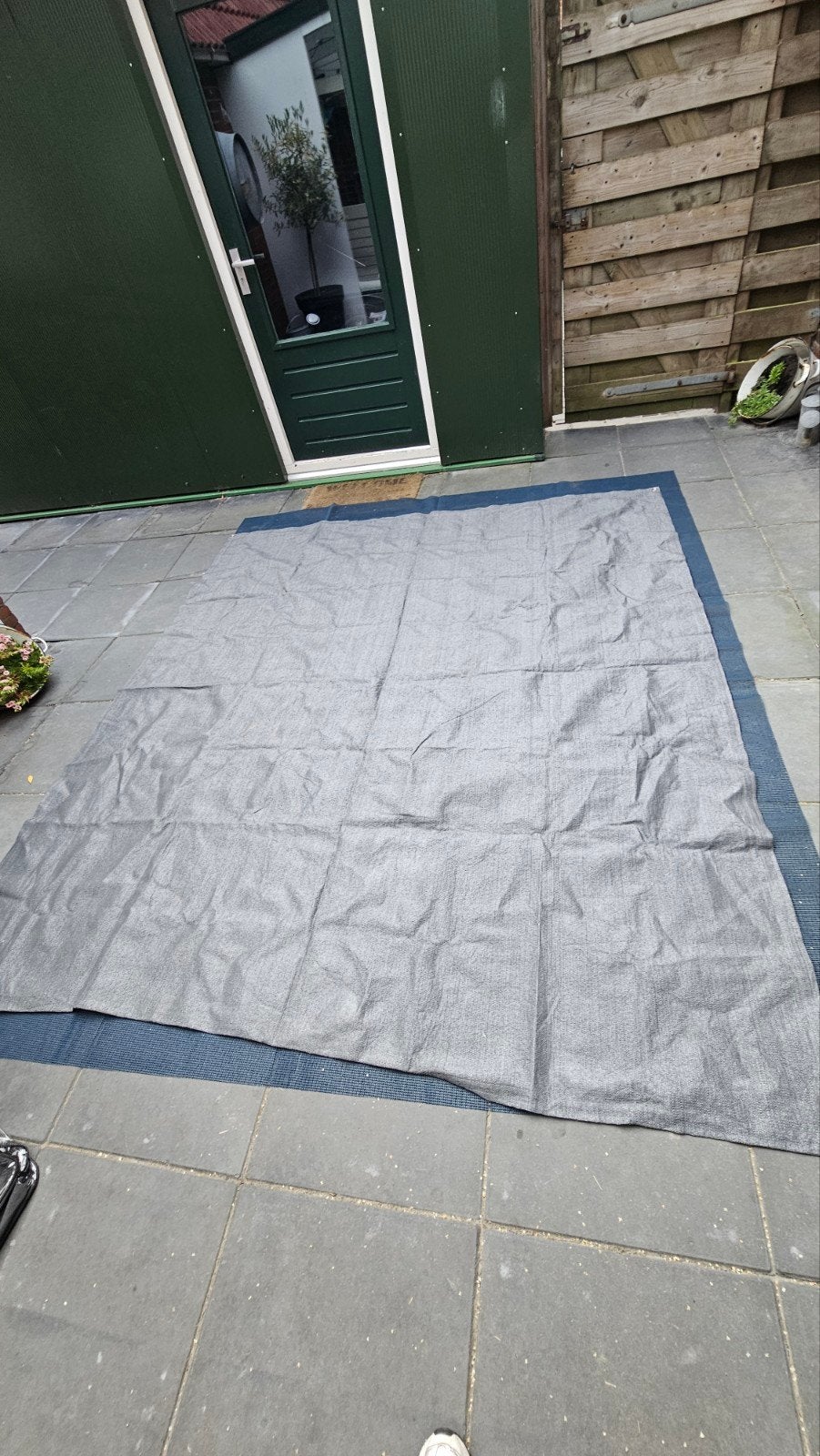 Grijs vloer kleed camping 2,5x2,5, Caravans en Kamperen, Ophalen of Verzenden, Zo goed als nieuw