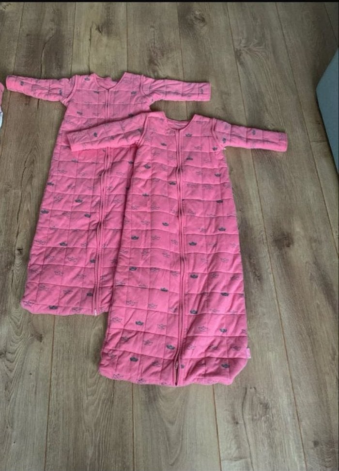 Twee Jollein slaapzakken 110cm vier seizoenen roze, Wasbaar, Jollein, Ophalen of Verzenden, Zo goed als nieuw